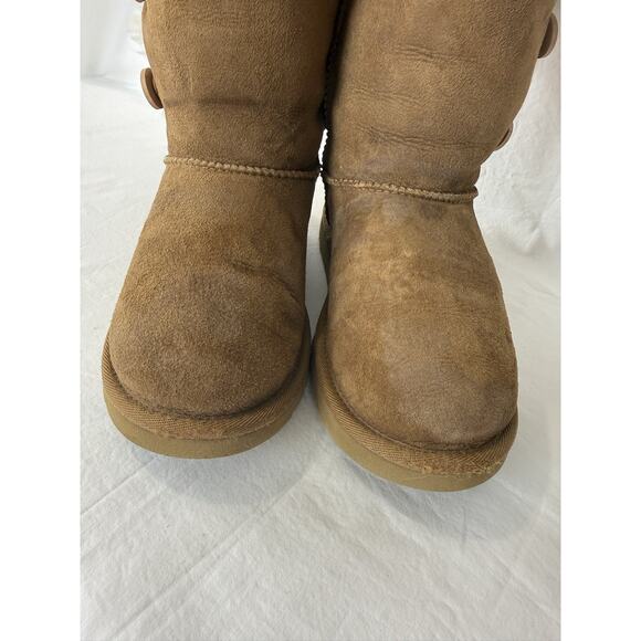 UGG Tall Women's Bailey Button Triplet Chestnut Brown Boots Size 5 - Picture 6 of 14